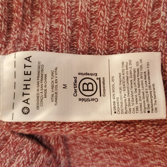 Athleta Cashmere/Wool tunic sweater...Like New - Picture 4 of 4